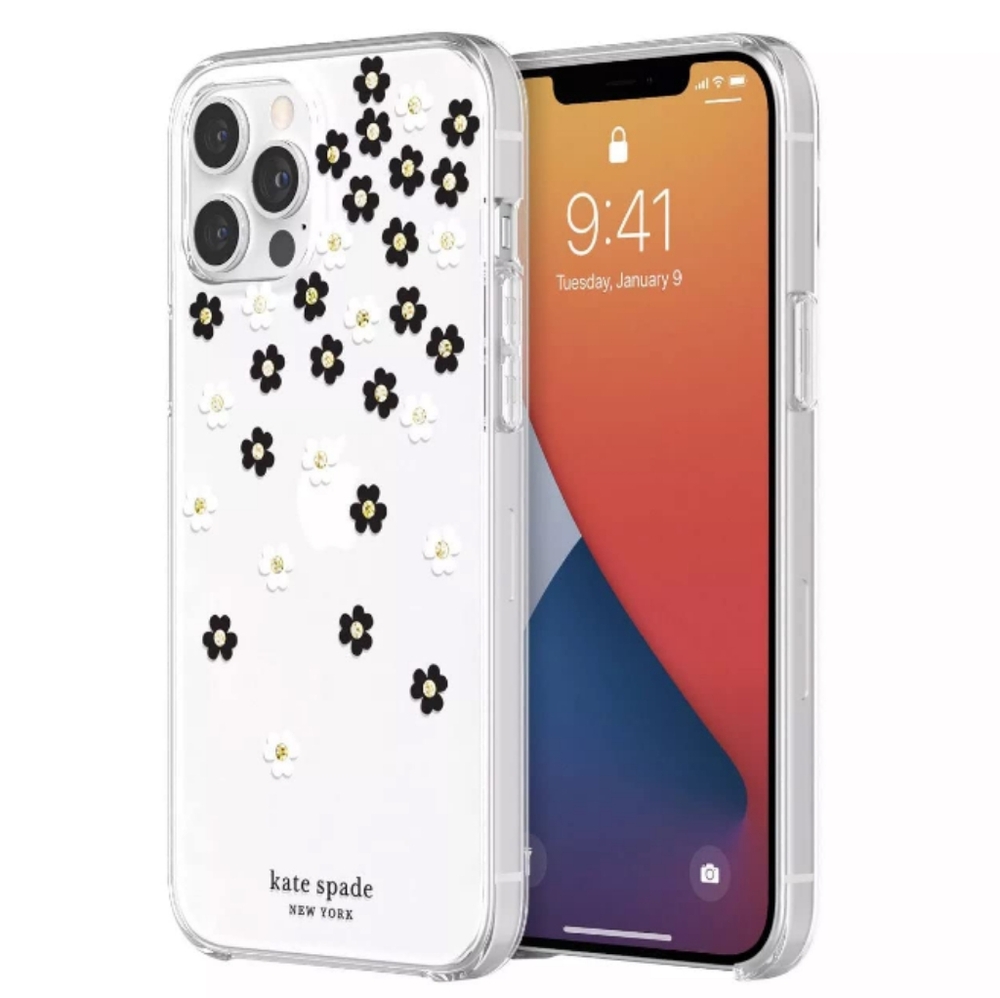 kate spade Black and White Floral iPhone 12pro max 6.7 Case